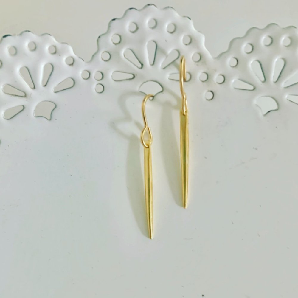 Gold Spike Earrings